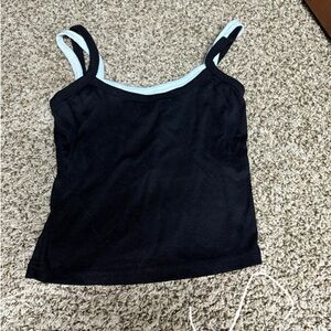 Small black 90s cropped tank top